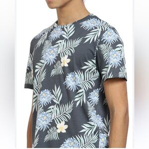 Jack & Jones Tropical Blue and Gray 100% cotton Short Sleeve Tee